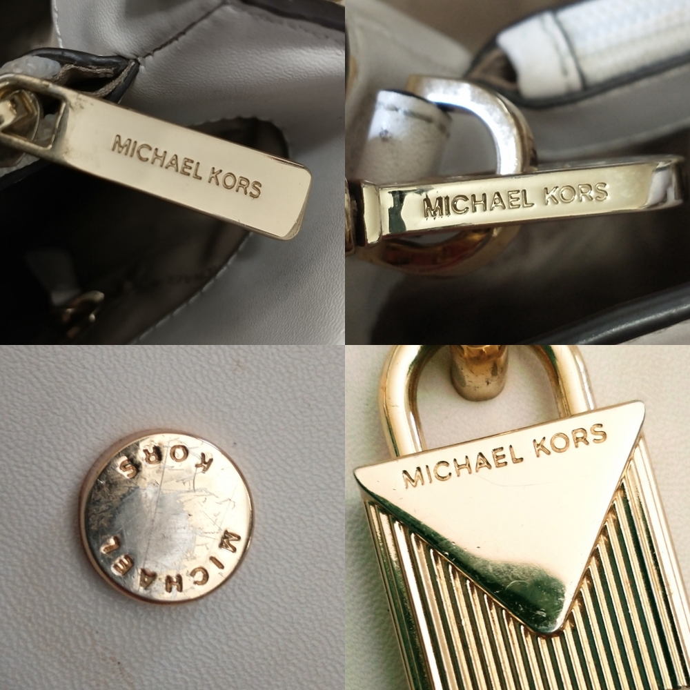 Michael Kors Gramercy (100% Leather) White/Cream Large Crossbody Bag. - Picture 7 of 13